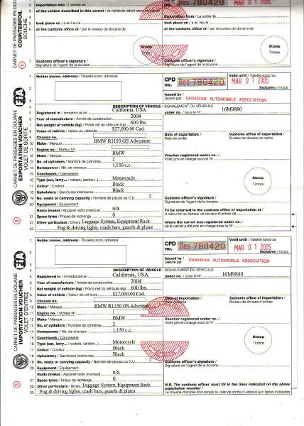Carnet page